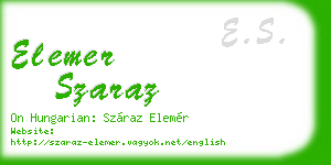 elemer szaraz business card