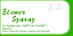 elemer szaraz business card